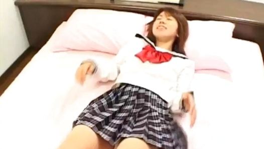 Ai Kazumi sucks dong and gets screwed well under her uniform skirt