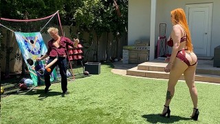 Big Booty Busty Redhead Mom Plays Penis Ball With Step-son’s Huge White Cock Namiswan Porn